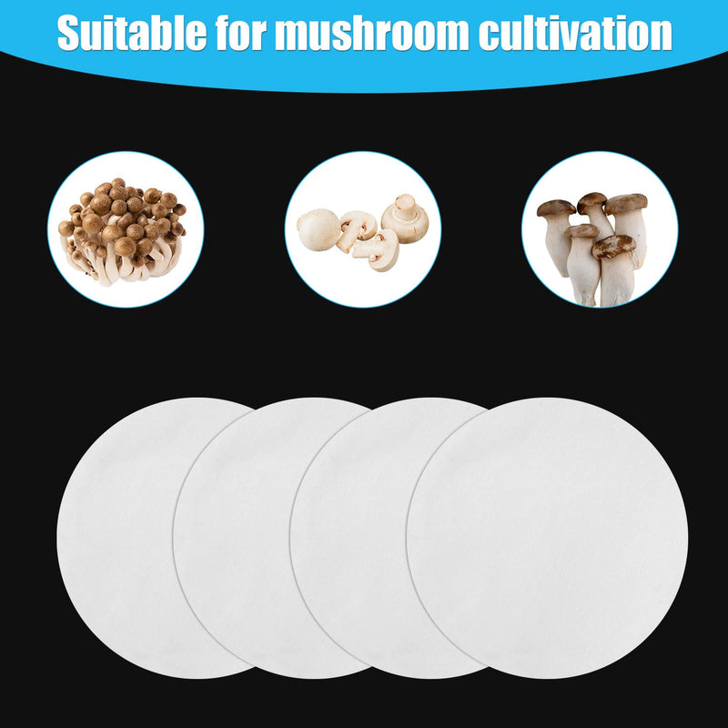 [Australia - AusPower] - 50pcs Synthetic Filter Paper Stickers, 84mm Diameter Adhesive Filter Discs 0.3 µm Wide Mouth Mason Jar Lids Filter Patch for Mushroom Cultivation 