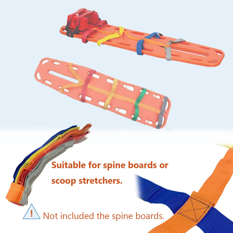 [Australia - AusPower] - First Aid Spine Backboard Strap - Emergency Stretcher System Immobilization Belt for Rescue Supplies, 10 Reflective Colors 