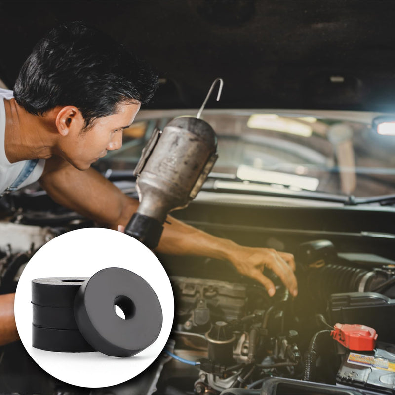 [Australia - AusPower] - 8pcs Multi Purpose Rubber Spacers, 1 Inch OD 3/8 Inch ID Hole 1/2 Inch Thickness Rubber Spacers Vibration Damping Pads Rubber Spacer Bushings for Home Car Accessories 