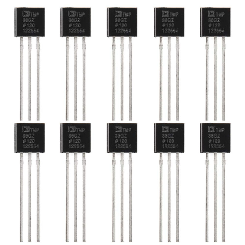 [Australia - AusPower] - 10x TMP36 Temperature Sensors Low Voltage Low self-Heating Precision Linear Analog Output for Arduino Raspberry Pi TMP36 *10 