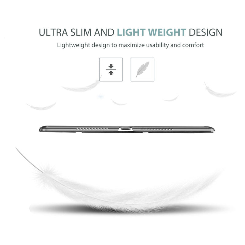 [Australia - AusPower] - Smart Case for 10.5” iPad Air 3rd Generation 2019 / iPad Pro 2017, Slim Stand Cover with Translucent Frosted Back for iPad Air 3 -Black Black 