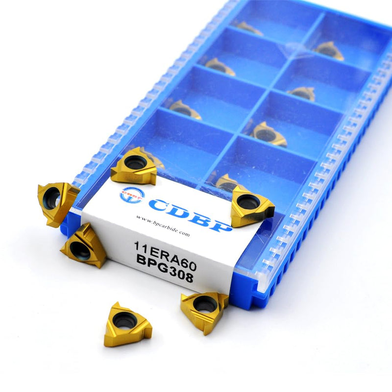[Australia - AusPower] - 11ER A60/11IR A60 CNC Lathe Indexable Threading Carbide Insert Blade, 10 PCS 11ER A60 