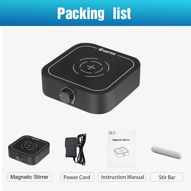 [Australia - AusPower] - Magnetic Stirrer 3000rpm, Magnetic stir Plate with Stir Bar, Mini Magnetic Mixer Stirrer Max Stirring Capacity 3000mL, Lab Stirrers (No Heating) Basic 