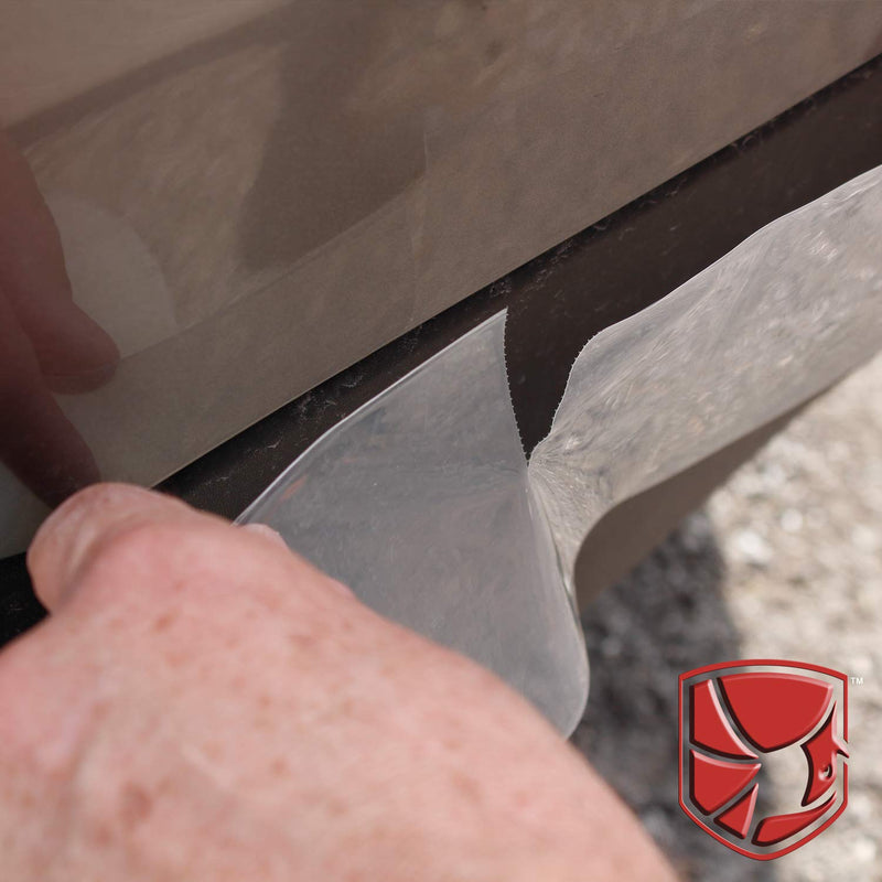 ArmorDillo Bruise Tape, Temporary Paint Protection Film for Cars, 5" x 200ft Perfed Every 6". Towing Paint Protection. Paint Mask, Clear Adhesive Film for Autos