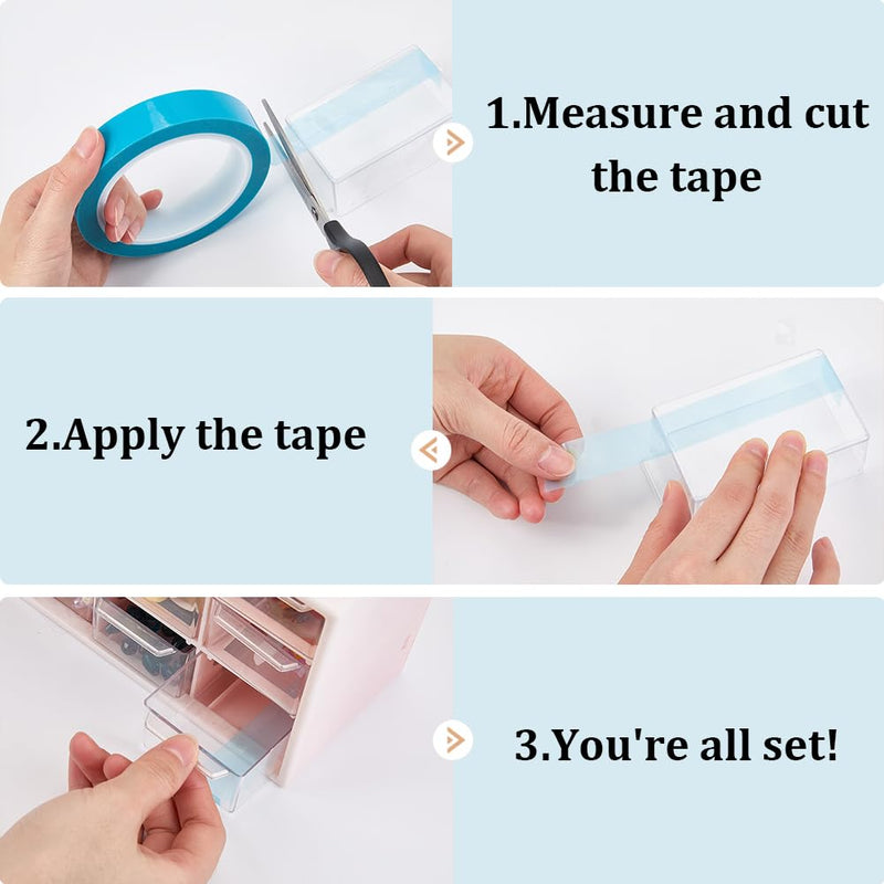 CRASPIRE Refrigerator Tape Blue Slick Tapes 164Ft x 0.79in PET Non-Residual Adhesive Sliding Protection Label No-Slip for Fridge Fixing Drawer Air Conditioner Printer Fixed Reduction Bearing Furniture Dark Blue 164.04ftx0.79in(50mx20mm)