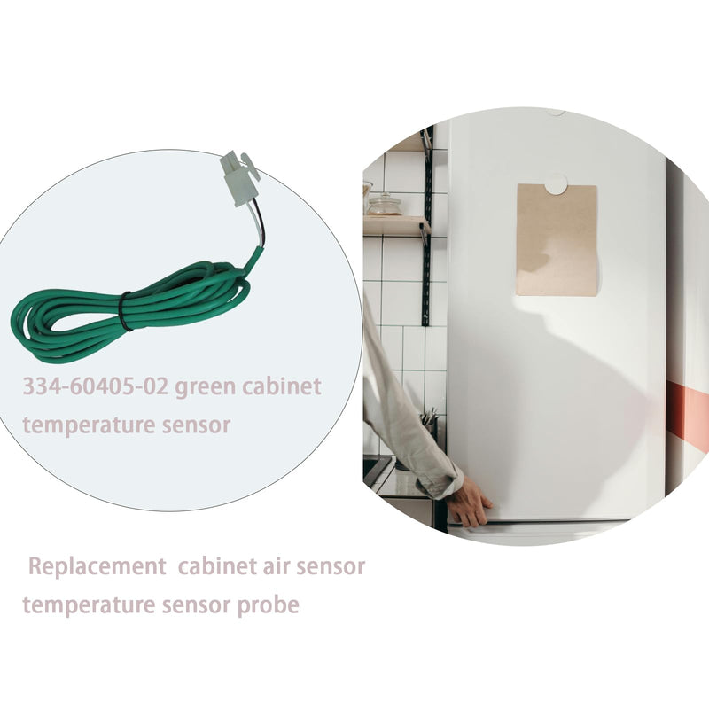 [Australia - AusPower] - 334-60405-02 74 Inch Green Coil Temperature Sensor 337-60405-02 Replacement Probe with Traulsen G1000, G2000, G22000 Refrigerator Cabinet 1 Year Replacement Service 