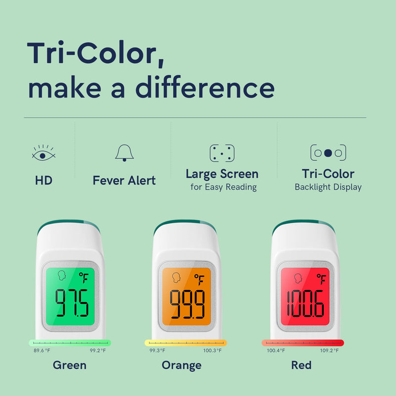[Australia - AusPower] - No-Touch Thermometer for Adults and Kids - LCD White & LCD Green 