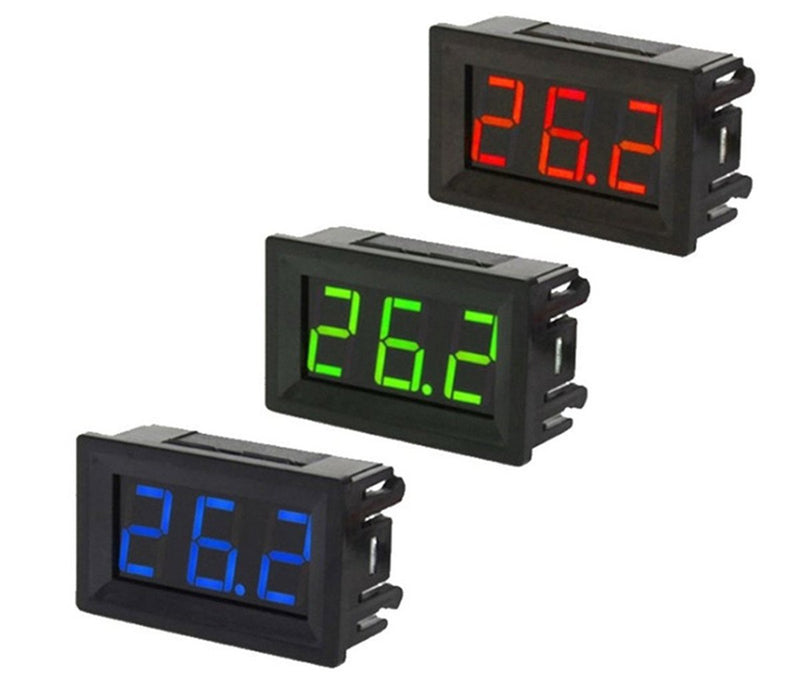 [Australia - AusPower] - DC 12V 24V (4V-28V) Red Fahrenheit Digital Temperature Meter -76℉~999℉ LED Display with Industrial Grade 0.5m K-Type Thermocouple Temperature Sensor M6 Probe 