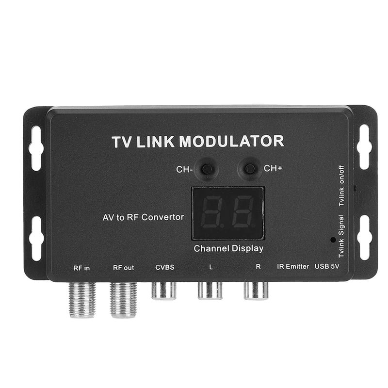 [Australia - AusPower] - UHF Modulator, TM70 TV Link Modulator AV to RF Converter IR Extender with Channel Display RF Modulator for TV with USB Charge Cable 