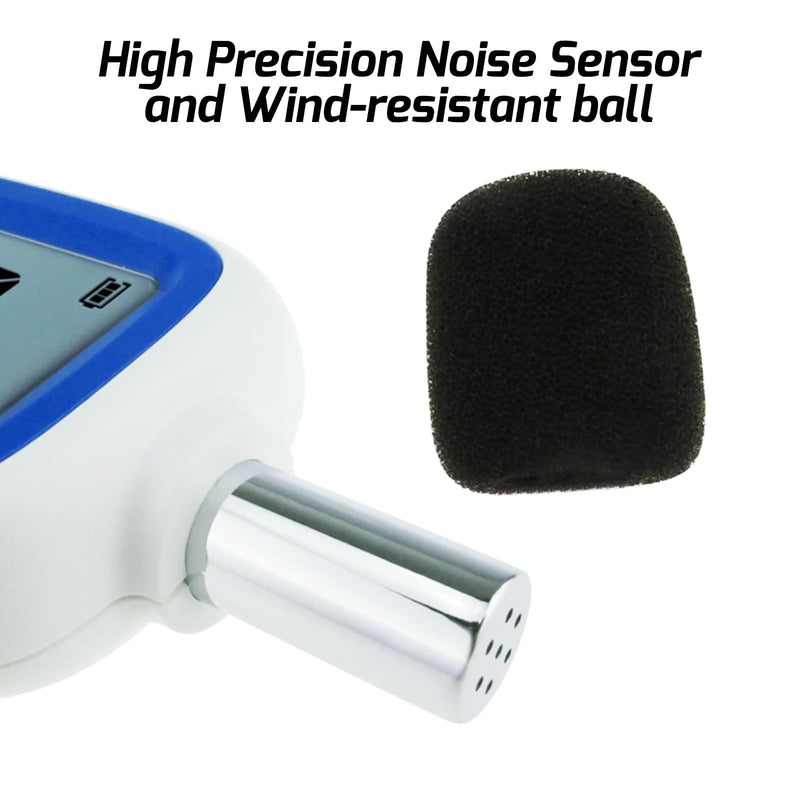 [Australia - AusPower] - Digital Sound Level Meter Sound Level Meter with Bluetooth Enabled Decibel Meter 30~130dBA Range MAX/MIN Data Hold with LCD Display and Backlight for Home, School Intelligent Bluetooth Function 