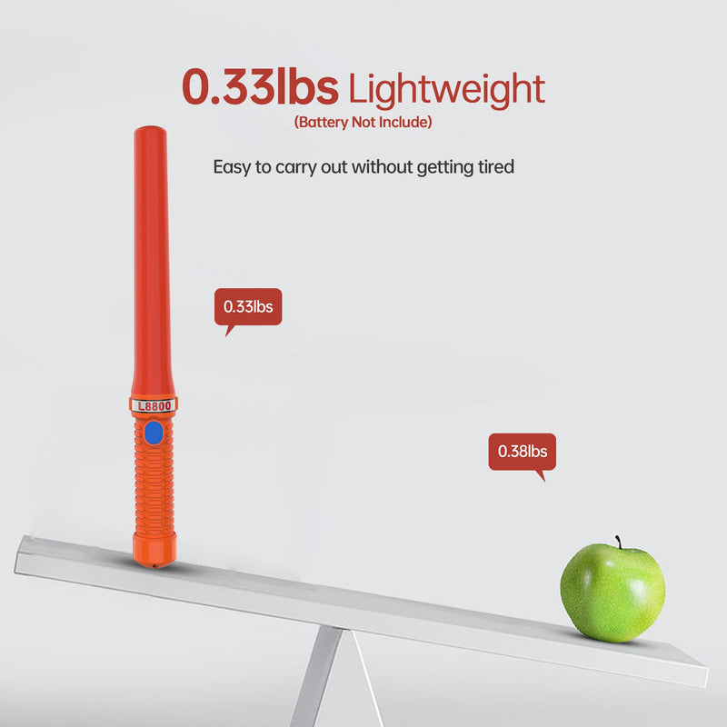 [Australia - AusPower] - 16 inch LED Traffic Control Batons, Signal Traffic Wand with 2pc C Dry-Cell Batteries(Not Include), Safety Air Marshaling Wand for Parking, Airport and Road Traffic Contol, Orange 2PCS 