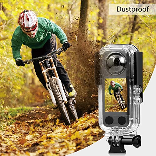 PULUZ 30m/98ft Dive Case for Insta360 X3 Underwater Waterproof Housing Cover Protective PC Shell Photography Housings with Bracket Insta 360 X3 Camera Accessories