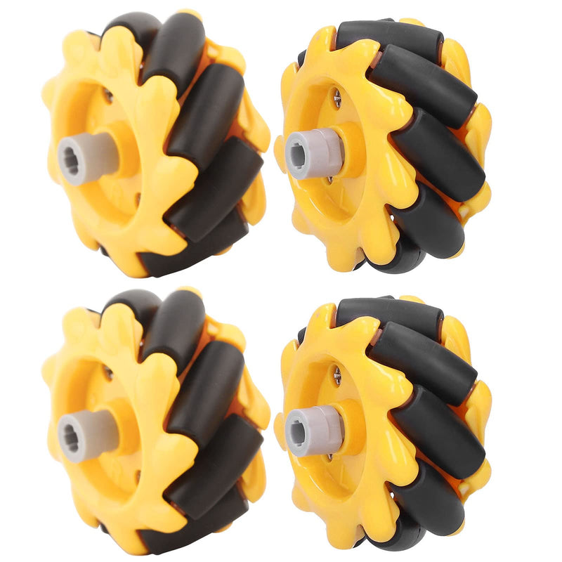 [Australia - AusPower] - Eujgoov Mecanum Wheel, 48mm Omni-Directional Wheel Smart Robot Car Accessories DIY Toy Components (2 Pairs) 2 Pairs 