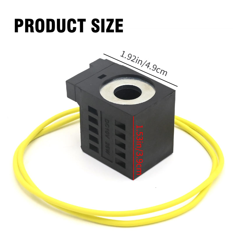 [Australia - AusPower] - 10226-08 Solenoid Coil, Single Lead Wire Equipment, 10V DC 25W 1/2 inch, Replacement for Valve Stem Series 08 80 88 98, Dump Trailer Solenoid 