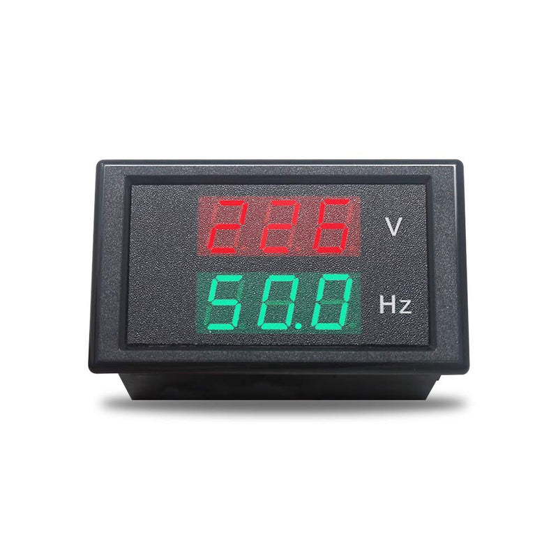 KETOTEK Digital AC Voltmeter Panel Mounting Meter AC80-300V Frequency Counter 45.0-65.0 HZ LED Display Voltage Volt Frequency Meter Tester Gauge V-H