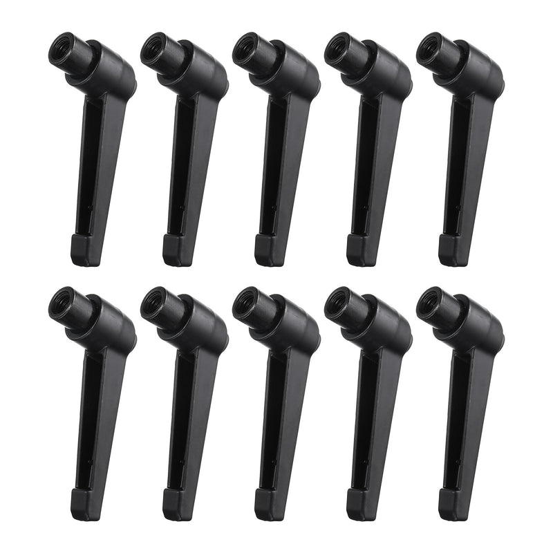 [Australia - AusPower] - uxcell 10pcs Clamping Lever Adjustable Handles M8 Metric Female Thread Level Handle Hand Knobs Quick Release Black for Lathe Machinery 