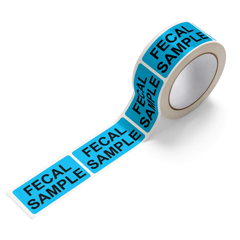 Fecal Sample Veterinary Labels - Blue, 2” x 1”, [500 Labels/1 Roll] | Accurately Label Samples - Veterinary Clinics & Hospitals | LabelValue Brand
