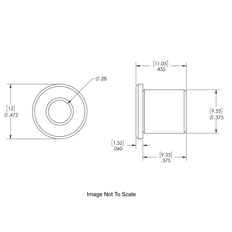 [Australia - AusPower] - (5 Pack) Press Fit Drill Guide Bushings 0.250" ID x 0.375" OD x 0.375" Length, Made of Steel 