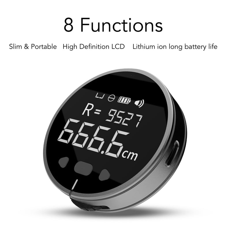 [Australia - AusPower] - Electronic Digital Tape Measure, 328ft LCD Display Rechargeable Rolling Measuring Tool, Versatile and High Accuracy, for Work, Construction, Body, Sewing 
