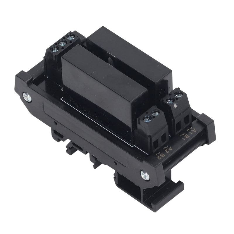 Solid State Relay Module, 3-32VDC Input DIN Rail Mount Resin Seal Plug and Play Resistant 2pcs DC to AC Equipment Relay Module