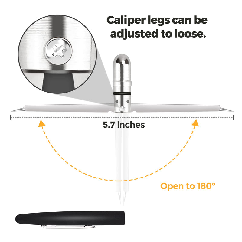 [Australia - AusPower] - EKG Caliper Pen, ECG Calipers for Nurses, Black EKG Caliper Cardiology, Electrocardiogram Measuring Tool 