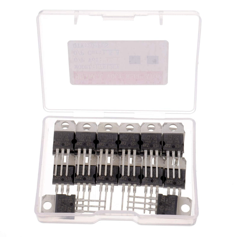 [Australia - AusPower] - BOJACK IC 7812 Voltage Regulator Output 12 V 1.5 A Integrated Circuits L7812 Linear Positive Voltage Regulators TO-220(Pack of 20 pcs) 