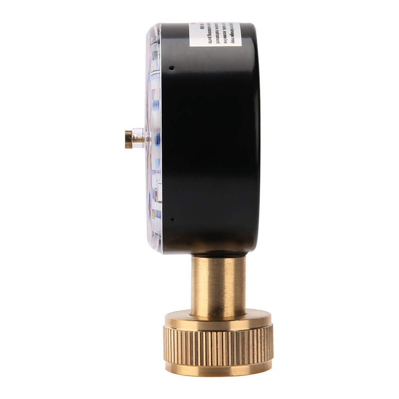 [Australia - AusPower] - Solimeta 2-1/2" Water Pressure Test Gauge, 0-200 psi/kpa, 3/4" Female Hose Thread, Peak Pressure Record 2-1/2 inch steel case with drag pointer 