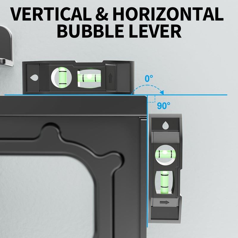 [Australia - AusPower] - HOME VISION Lag Bolt Kit for TV Wall Mount, Including M7x55mm Lag Bolts, Wall Anchors, Washers, Allen Key, Bubble Level, for Wood Stud/Brick/Concrete Wall Installation 