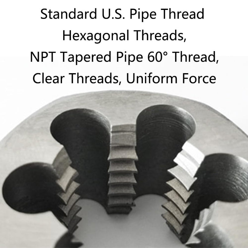 [Australia - AusPower] - 3/4" 18NPT Round Die Machine Thread Right Hand Tap Die Carbon Steel Manual Pipe Thread Kit Screw Thread Die Hex Pipe Template 3/4-14npt 1PCS 