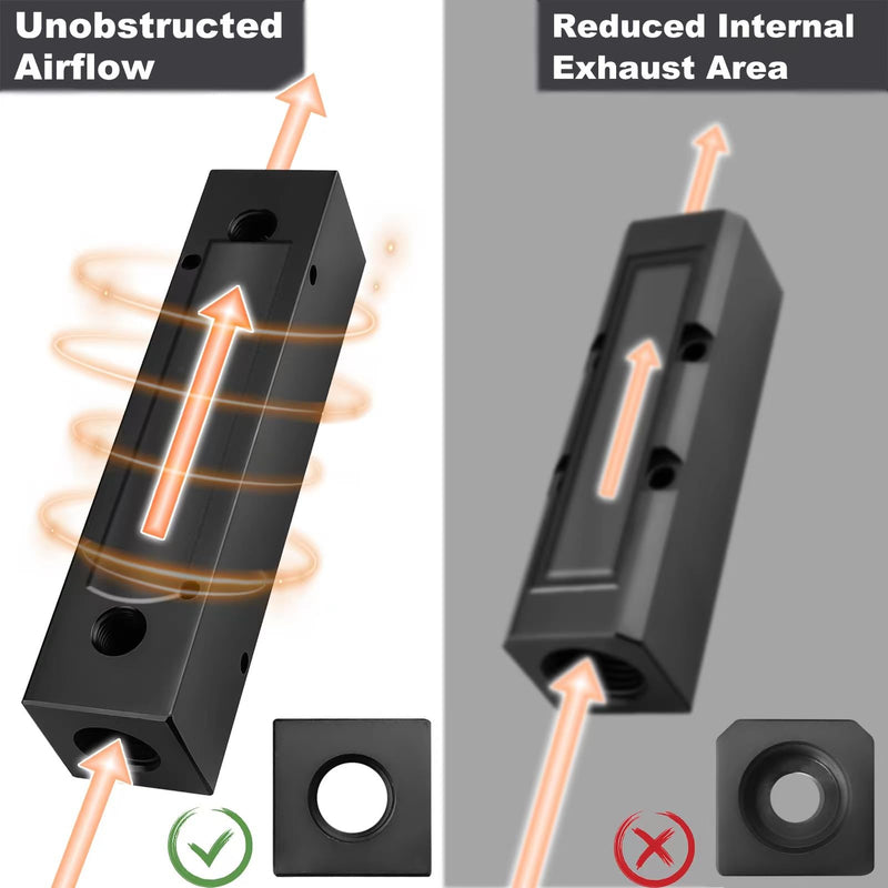 [Australia - AusPower] - Air Manifold, 6 Way 8 Port Air Compressor Manifold, Aluminum Air Hose Inline Manifold Block Splitter, Pneumatic Manifold Air Distribution Block, NPT 1/2 Inch Supply Port, NPT 1/4 Inch Output Port 