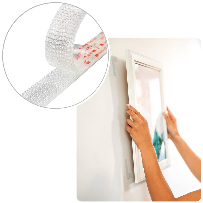 [Australia - AusPower] - 3M Dual Lock SJ3560 1"×4ft Clear 1 Pack Reclosable Fastener Mounting Tape Interlocking Mushroom Shaped Strong Adhesive Hook Lock Sticky Tape for Indoor and Outdoor(DC2512) Small Pack 