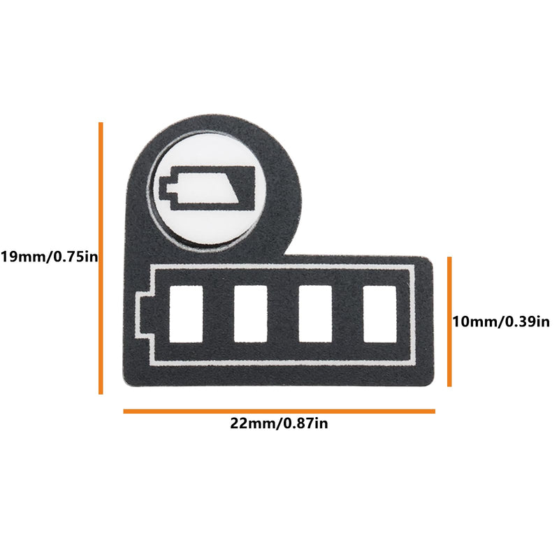10Pcs Battery LED Sticker Label 22x19x10mm Compatible with Makita BL1830 BL1430