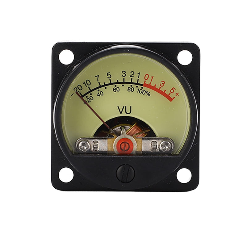 [Australia - AusPower] - Vu Meter, Yellow Pointer Dial White LED Backlit Vu Meter Audio Db Meter VU Meter for Home Car Audio Modification 