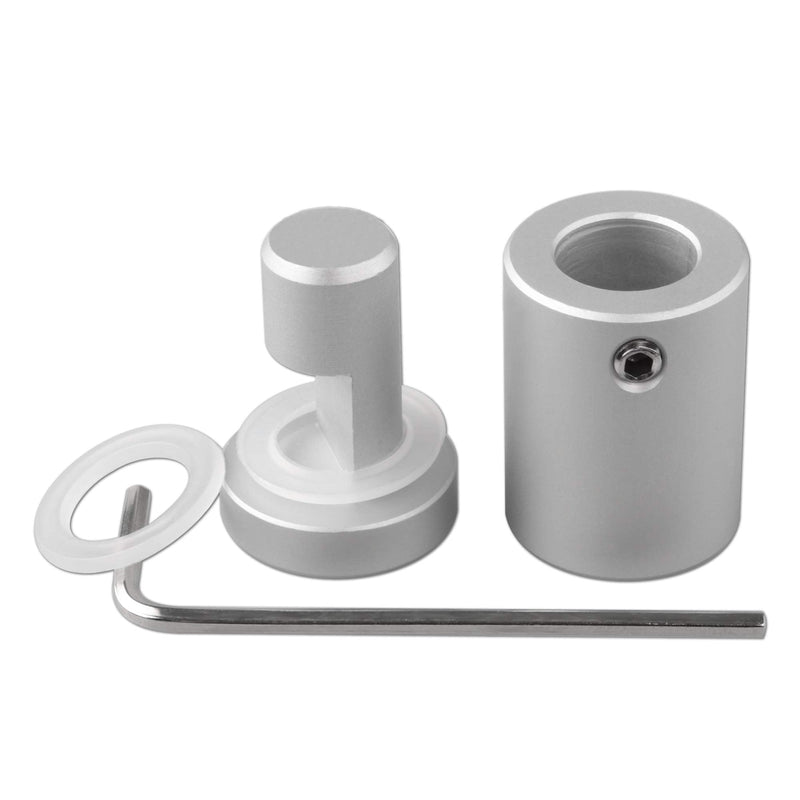 [Australia - AusPower] - Side Clamp Standoffs 3/4" x 1" Solid Aluminum, Edge Grip Sign Standoffs for Glass, Burglarproof Sign Standoff, Standoffs Hardware, for Acrylic, Glass, PVC, Glass Panel with 2 pcs Spacers Silver 4 PC 