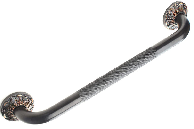 16" Bathroom Anti-Slip Grab bar, Bathtub Textured Shower Bar, Home Saftey Armrest, Toilet Hand Rail, Oil Rubber Bronze Finish 16 Inch BL