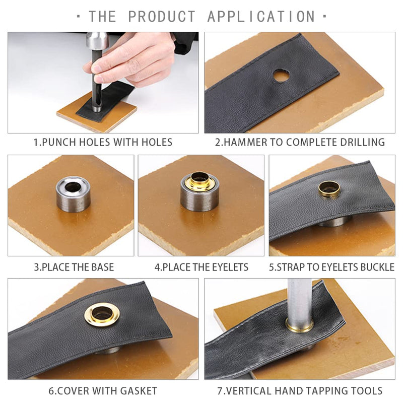 SEMINI Grommet Kit 800 Sets 6mm Gronmets Eyelets with 3 Pieces Install Tool Kit, 4 Colors 400# Inner 6mm