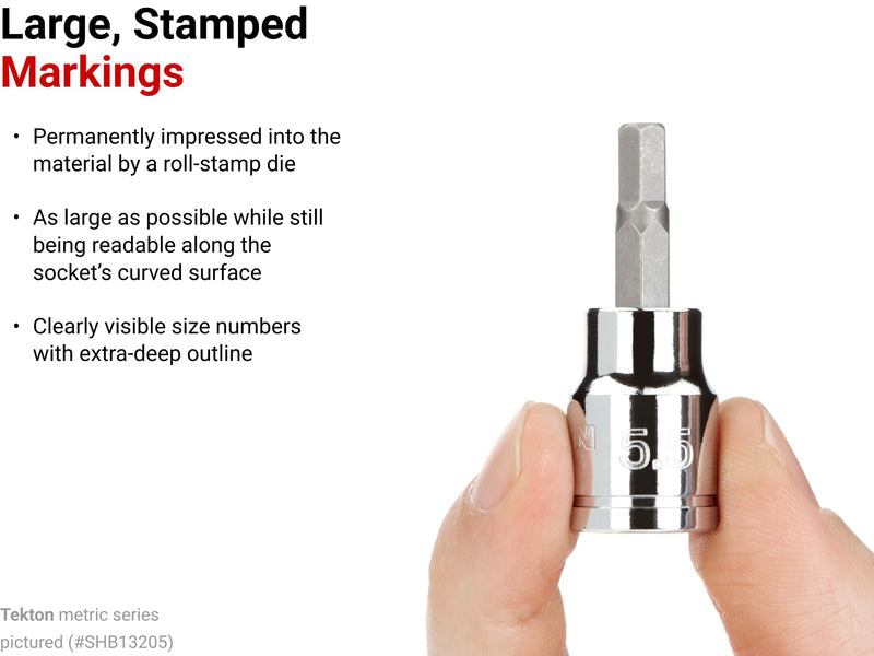 [Australia - AusPower] - TEKTON 3/8 Inch Drive x 8 mm Hex Bit Socket | SHB13208 Standard 