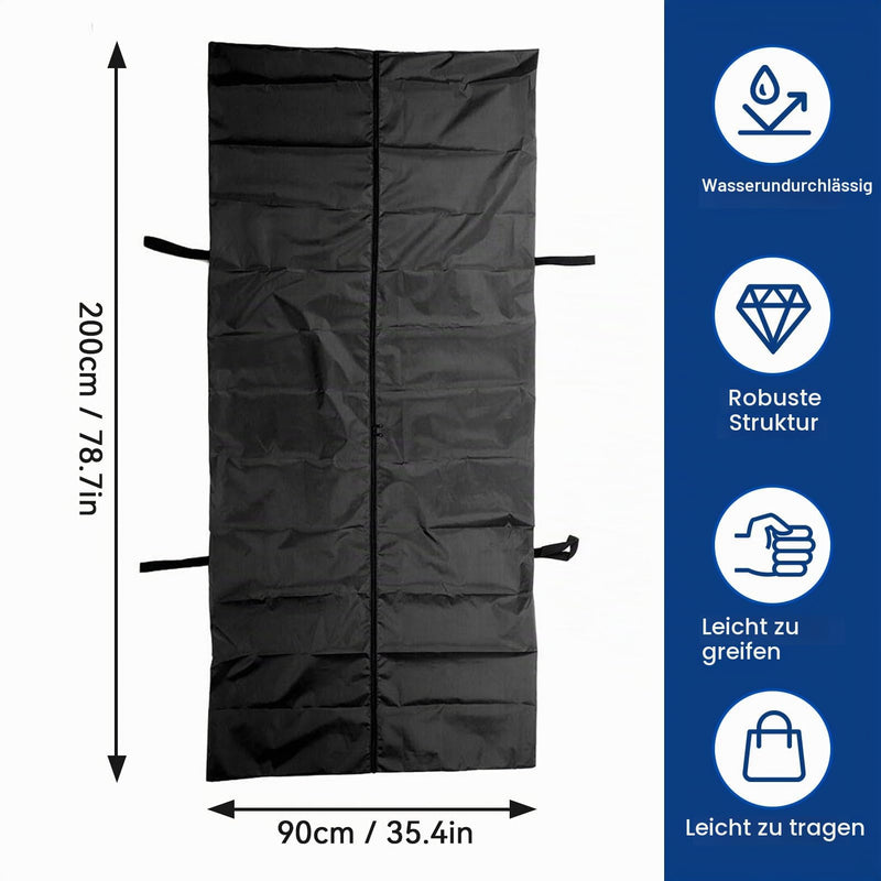 Body Bag, 210D Waterproof Leak Can, Body Bag, Animal Stretcher Medical Duffel Bag with 4 Carrying Tyres, Funeral Supplies (Black)