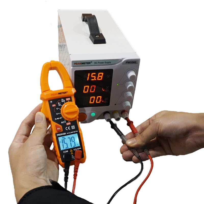 [Australia - AusPower] - Digital Clamp Meter Auto-Ranging Multimeter Amp Voltage Tester Measure AC Current 600 A, AC/DC Voltage, Resistance, NCV, LPF, Diodes, Continuity and Backlight for Electricians 