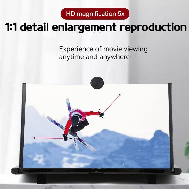 [Australia - AusPower] - 18 Inch Screen Magnifier for Cell Phone 3D Hd Phone Screen Magnifier,Portable Phone Screen Amplifier Enlarger for Movies Videos Gaming for All Smartphones 18" Black 