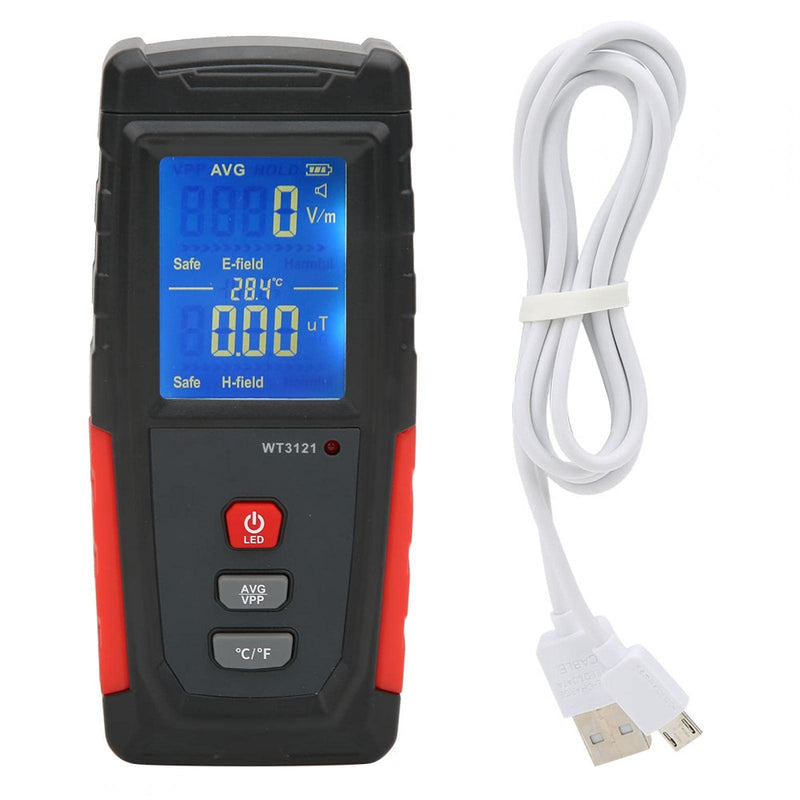 [Australia - AusPower] - Summer Enjoyment Electromagnetic Field Tester, Mini Digital LCD Household Phone Computer Electromagnetic Field Radiation Detector EMF Detector Dosimeter Tester Meter 
