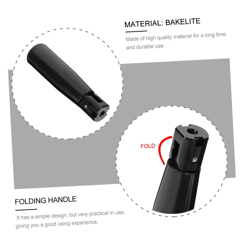 2pcs Rotary Handle Folding Handle Revolving Handle Threaded Handwheel Black Knobs Lathe Revolving Knob Foldable Handle Rv Small Tools Hand Drill Hand Wheel to Rotate Screw Bakelite