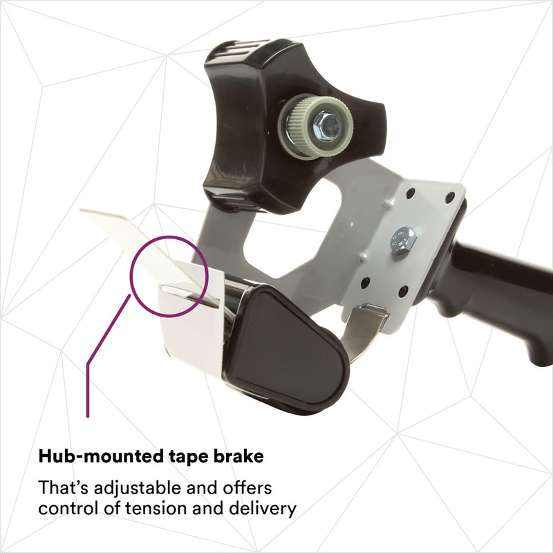 3M Pistol Grip Box Sealing Tape Dispenser HB903, Hand-Held Design, Heavy-Duty, Easy-to-Use Application, 1 per Case 2"