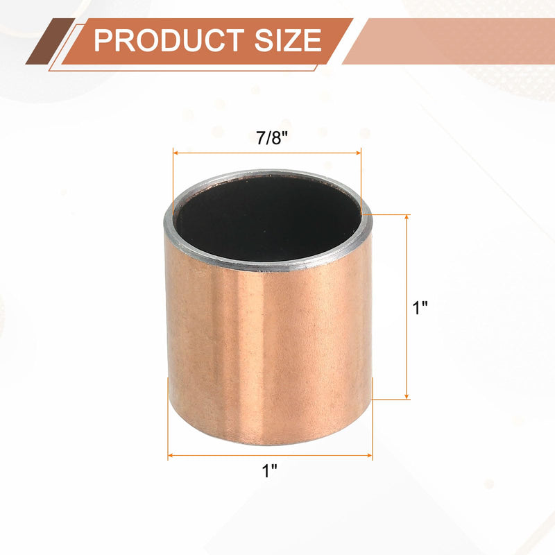 [Australia - AusPower] - uxcell 2 Pcs Sleeve Bearing 7/8" Bore x 1" OD x 1" Length Plain Bearings Wrapped Oilless Bushings Self-Lubricating Bushings for Sliding Parts of Machinery 7/8"x1"x1" 