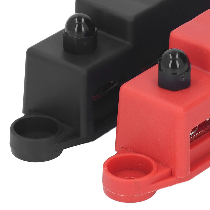 Pack of 2 Power Distribution Block 48V DC 250A M8 Screw Connection Busbar Block for Car Industry Marine Solar Systems Industrial Automation