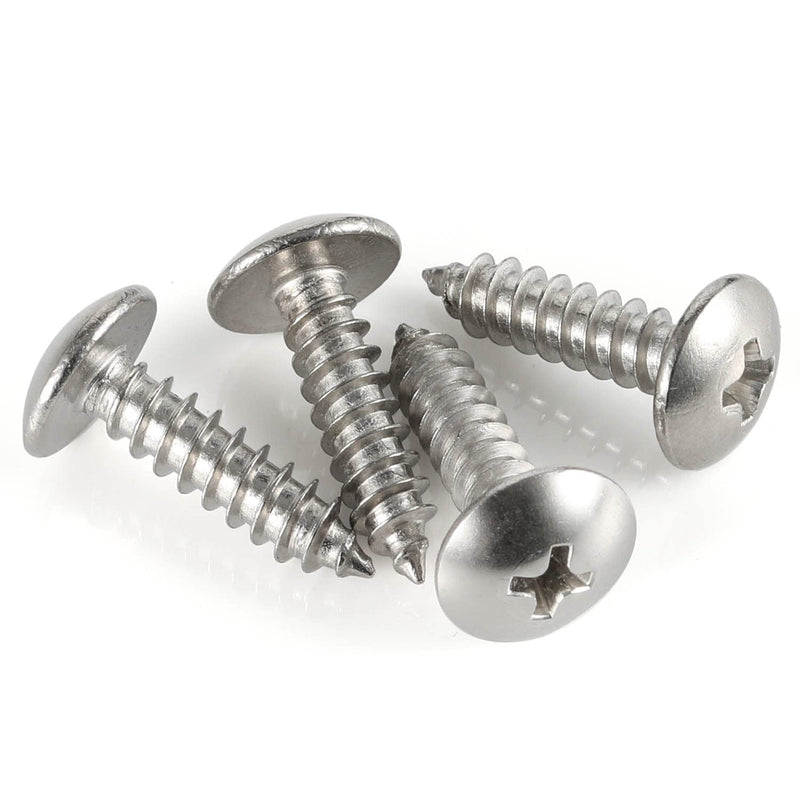 [Australia - AusPower] - #10 x 3/4" Truss Head Sheet Metal Screws Wood Screws, 304 Stainless Steel 18-8, Self Tapping, 100 PCS #10 x 3/4" 