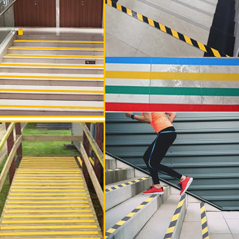 Anti Slip Safety Tape 5CM x 15M Waterproof Abrasive Skid Tape Roll High Traction Strong Grip for Floors, Steps, Stairs, Ramps Yellow
