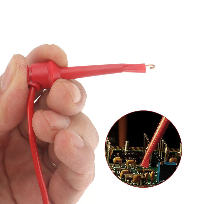 [Australia - AusPower] - 10PCS Test Hook Clip to Breadboard Female Jumper Wire Electrical Test Wire 22AWG Flexible Test Lead for Electrical Test 28.5cm 