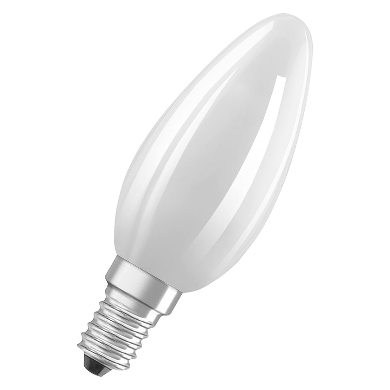 Osram Star Filament Lamp for E14 Base, Matte Glass, Warm White (2700K), 806 Lumens, Replacement for Conventional 60W Bulbs, Non-Dimmable, Pack of 3 2700k Warm White 3-pack Candle mould