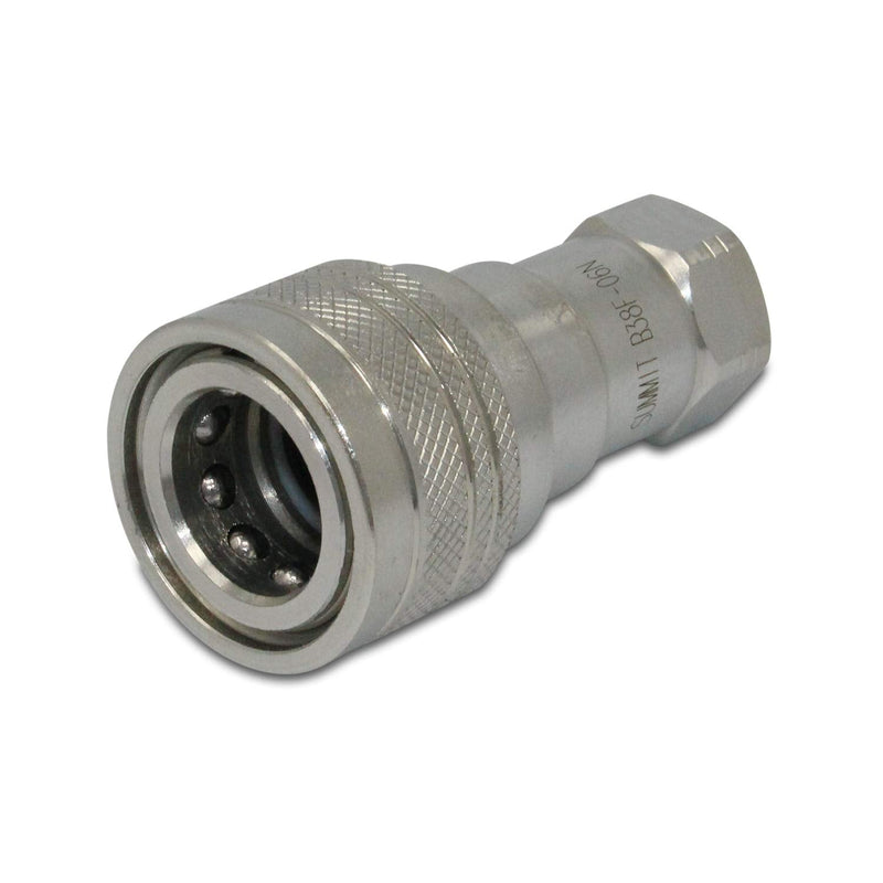 [Australia - AusPower] - Summit Hydraulics 3/8" NPT ISO 7241-B Quick Disconnect Hydraulic Coupling/Coupler Set 